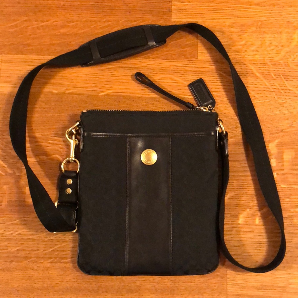 Coach Black Crossbody Bag with Gold Hardware